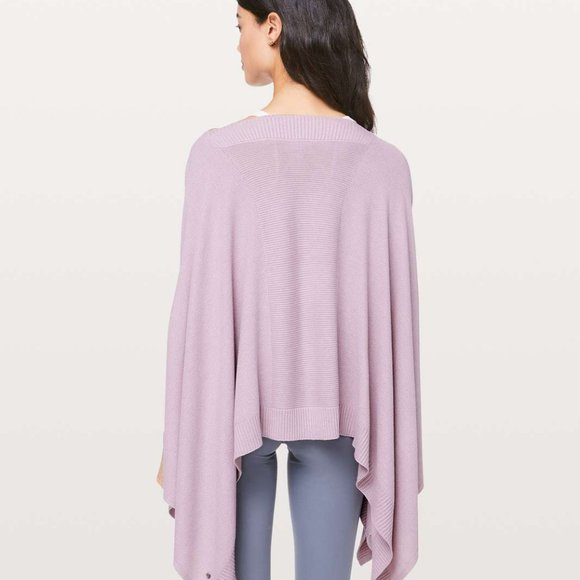 Lululemon Lilac Pink Forward Flow Sweater Poncho One Size - Picture 14 of 16